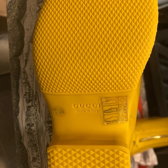 $1250 New  Gucci  Kitt 70 rain ankle boots, 36+,100% authentic. - Picture 15 of 16